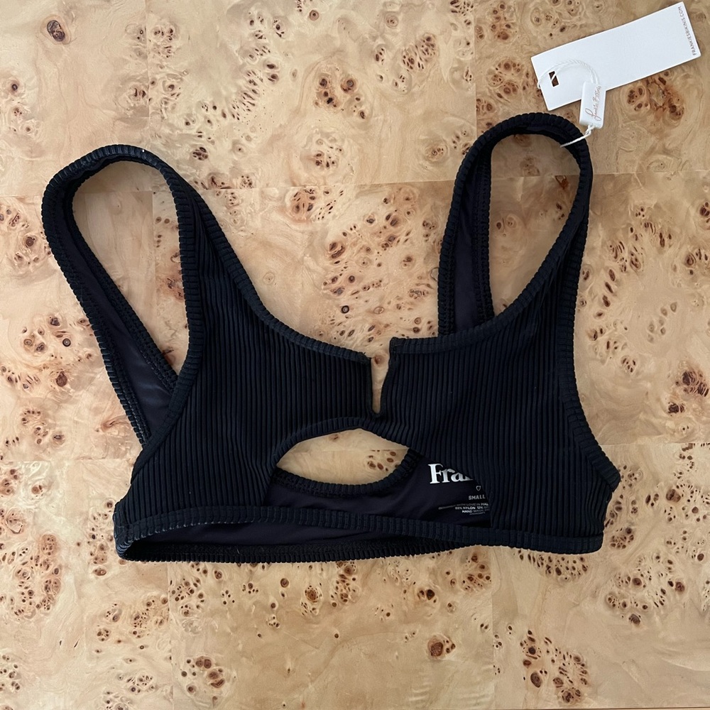 Frankies Bikini black cutout top